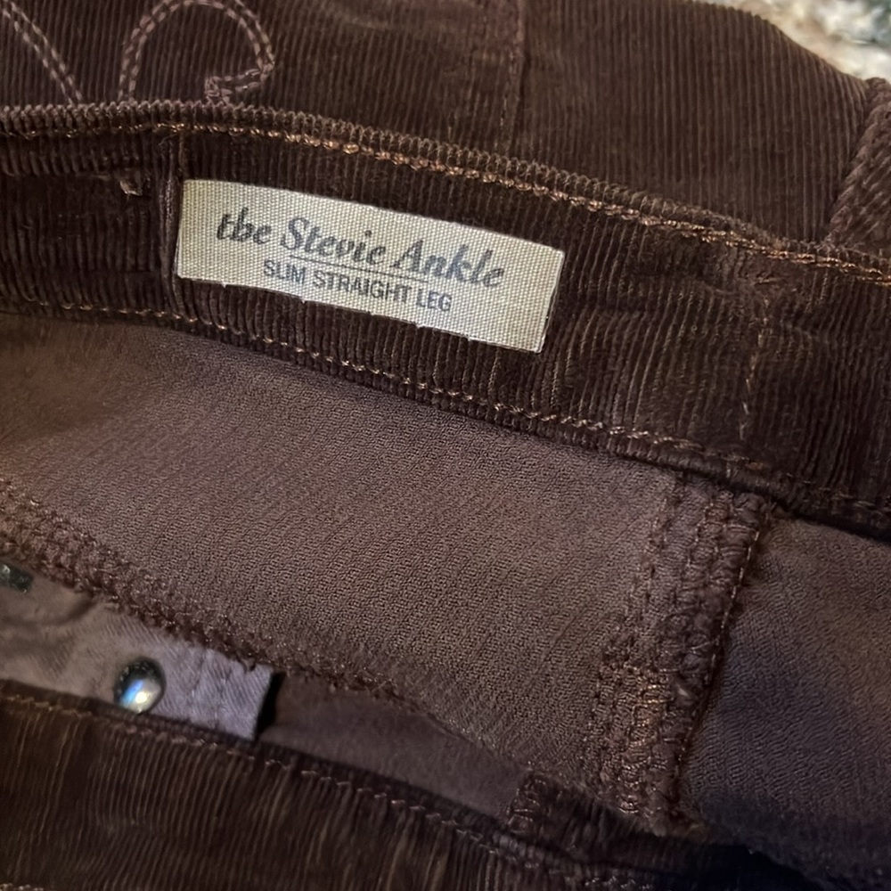 Corduroy Brown Straight Leg Pants - Picture 3 of 3